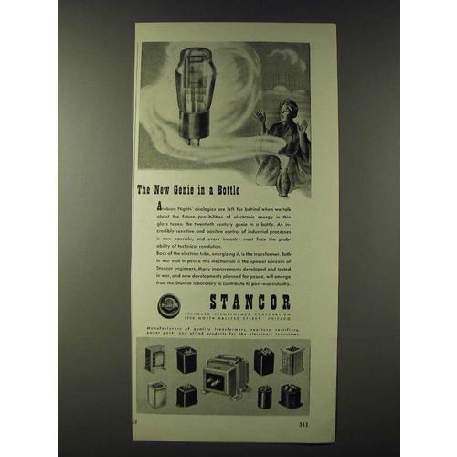 1943 Stancor Transformers Ad - The new genie in a bottle