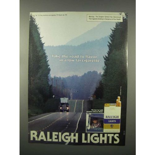 1981 Raleigh Lights Cigarettes Ad - Flavor