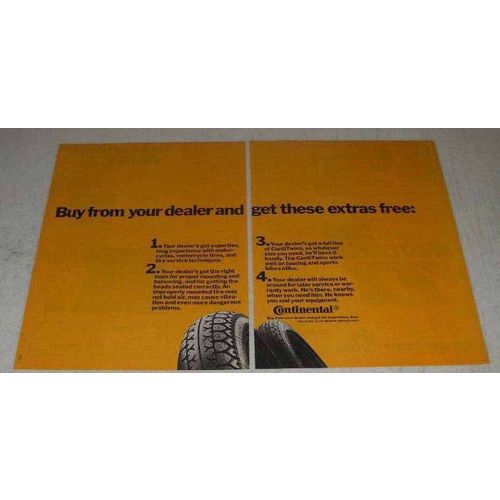 1982 2-page Continental ContiTwins Motorcycle Tires Ad