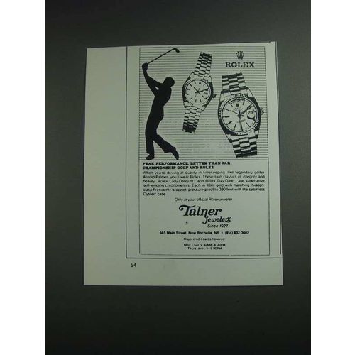 1984 Talner Rolex Day-Date & Lady-Datejust Watch Ad