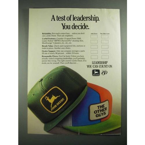 1987 John Deere Tractors Ad - A Test of Leadership You Decide