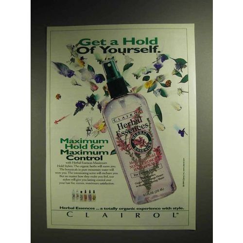 1999 Clairol Herbal Essences Hairspray Ad - Get a Hold