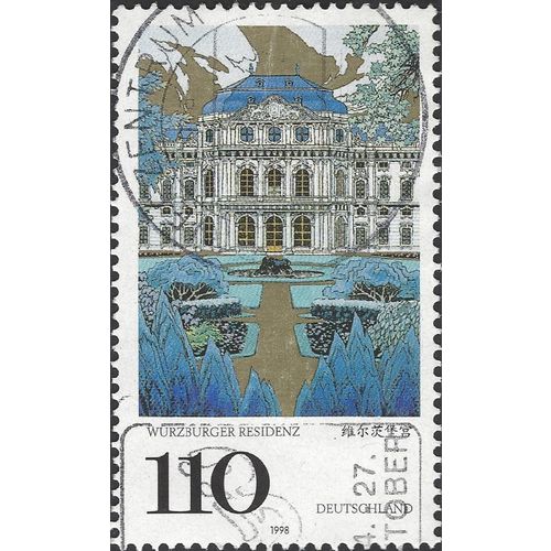 GERMANY, Würzburg Palace, blue 1998, 110pf, #2