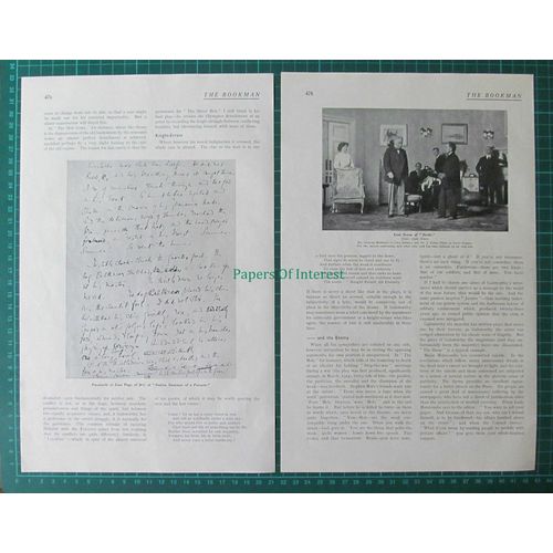 X1203) John Galsworthy Author - 1933 Article