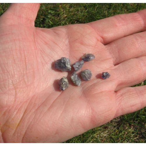 C Iolite Raw Crystals Gemstones 7 Pcs Spiritual Energy Work Gridding