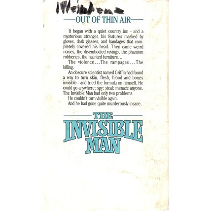 The Invisible Man by H.G. Wells ( Aerie Books | First Printing | 1988 )