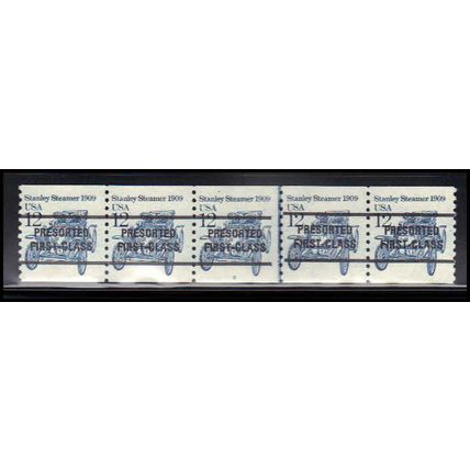 2132a 12c Stanley Steamer Fine MNH Dry Gum PNC 2/5 Line Gap X2121