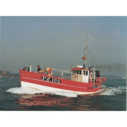 6x4 Continental size printed postcard Mez Creis Fishing Lobsters Poole Dorset