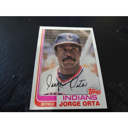 1982 Topps Card # 026A Jorge Orta Excellent-Mint (6) Cleveland Indians