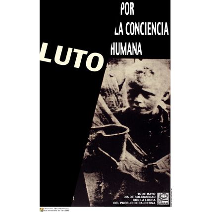 Political OSPAAAL poster.PALESTINIAN Luto.Arab Child.Palestine History art.m27