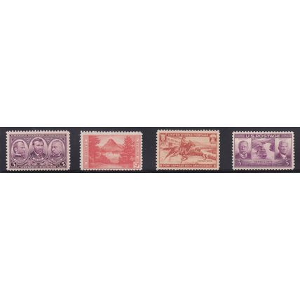 748 9c Glacier National Park Barely Clears MNH VA0522b