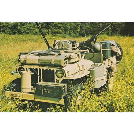 SAS Jeep Warnham War Museum Founder Military Tank Postcard