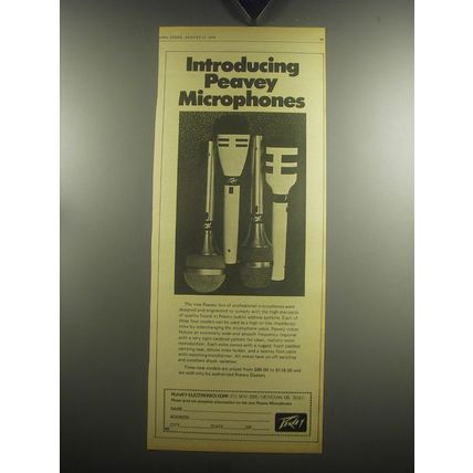 1974 Peavey Microphones Advertisement