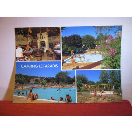 multiview, CAMPING, "Le PARADIS", DORDOGNE, FRANCE unused postcard #