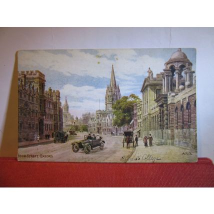 HIGH STREET, OXFORD by A R Quinton used vintage postcard unposted by J Salmon #