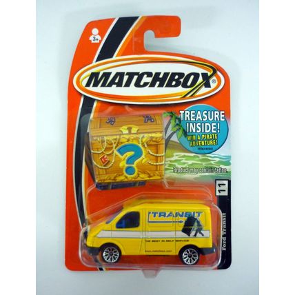 Matchbox Ford Transit #11 Treasure Inside Yellow Die-Cast Van 2004