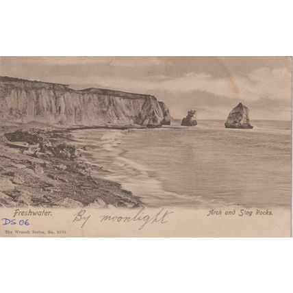 Arch And Stag Rocks Freshwater Isle Of Wight Postcard (QIOW0340)
