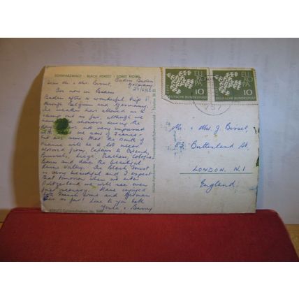 SCHWARZWALD, BLACK FOREST, GERMANY, used postcard 1962 postmark =