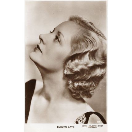 Evelyn Laye MGM Film Actress Hollywood Real Photo Postcard
