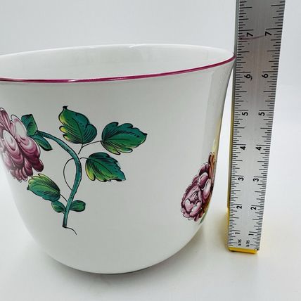 Tiffany & Co STRASBOURG FLOWERS Ceramic Painted Planter Vase Floral Decorative