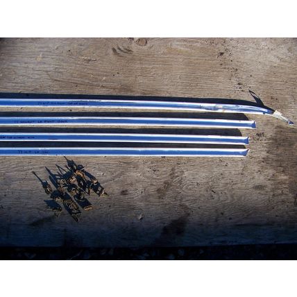 1977 CHRYSLER NEWPORT 4D SEDAN DOOR WINDOW GLASS EDGE TRIM & CLIPS OEM