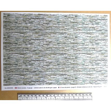 Papier pour couches de pierre - Calibre O (échelle 1:48) - Feuille A4