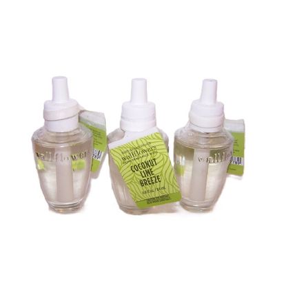 Bath & Body Works Coconut Lime Breeze Wallflower Fragrance Refill Bulb x3