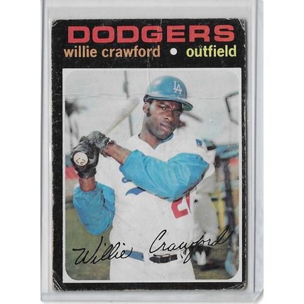 1971 Topps #519 Willie Crawford Low to Mid Grade
