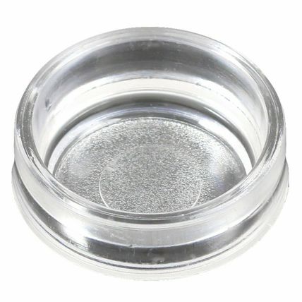 8 x Clear Plastic Castor Cups Caps Leg Feet Floor Chair Table Laminate Small NEW