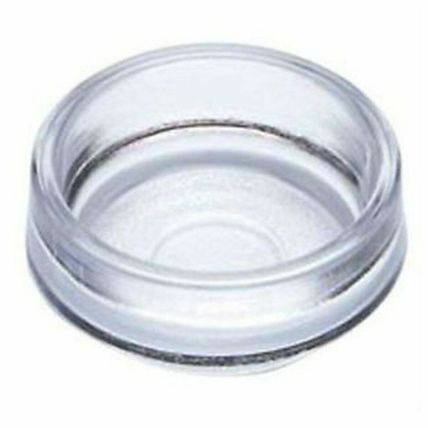 8 x Clear Plastic Castor Cups Caps Leg Feet Floor Chair Table Laminate Small NEW
