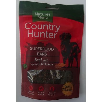 NATURES MENU COUNTRY HUNTER SUPERFOOD NATURAL DOG TREAT BAR 100G RICH IN PROTEIN