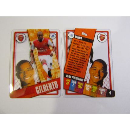 4. GILBERTO - Arsenal - Topps - I-Cards 2006/07 Football Card