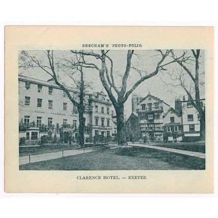 Exeter Albert Memorial Museum / Clarence Hotel 1900 Antique Print Picture