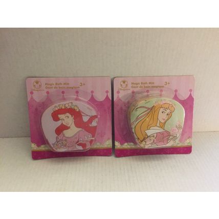 Two NEW Disney Magic Bath Mitt's - Ariel & Aurora