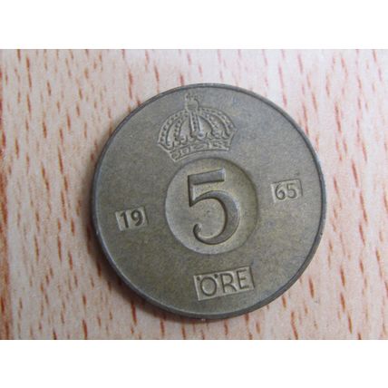 Sweden 1965 5 Ore Coin