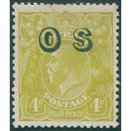 Australia 1932 KGV 4d yellow-olive Official SGO126 unused