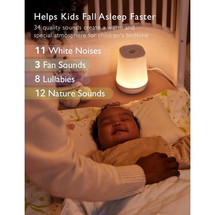 Baby Sound Machine, Momcozy White Noise Machine for Baby Sleeping with Night Lig