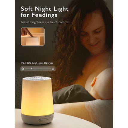 Baby Sound Machine, Momcozy White Noise Machine for Baby Sleeping with Night Lig