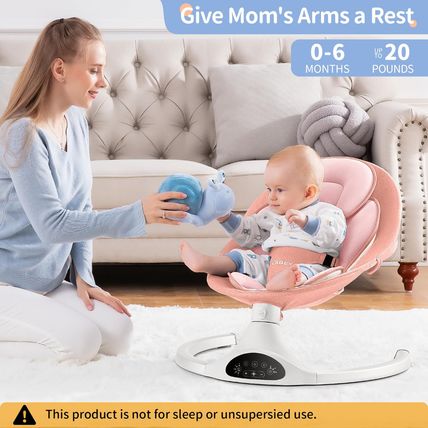 LAREX Baby Swing Infant Swing Electric Toddler Baby Rocker Portable for Newborn