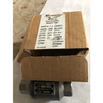 NEW 1/2" NPT Nicholson TA 502 Thermostatic Steam Trap 500 Psi ,BZ