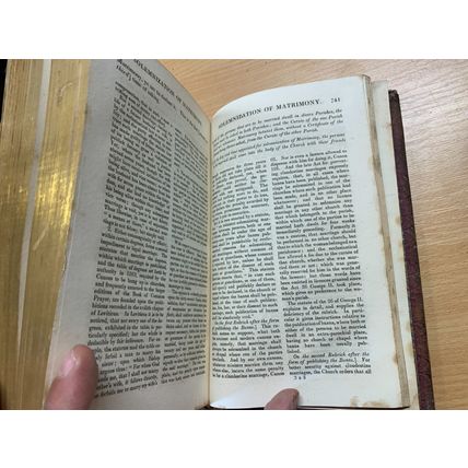 1824 The Book Of Common Prayer In Two Volumes 2.7kg Leather Books (EV3)