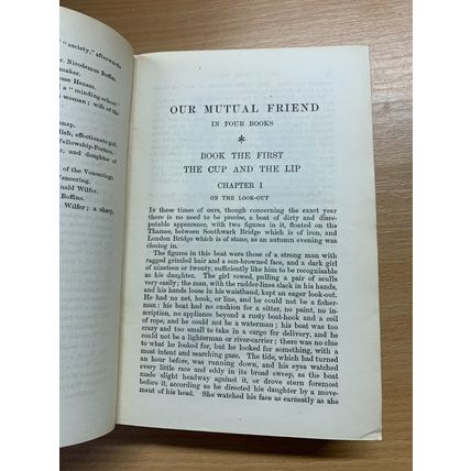 RARE* 1914 CHARLES DICKENS OUR MUTUAL FRIEND FIRESIDE EDITION HB BOOK (P4)
