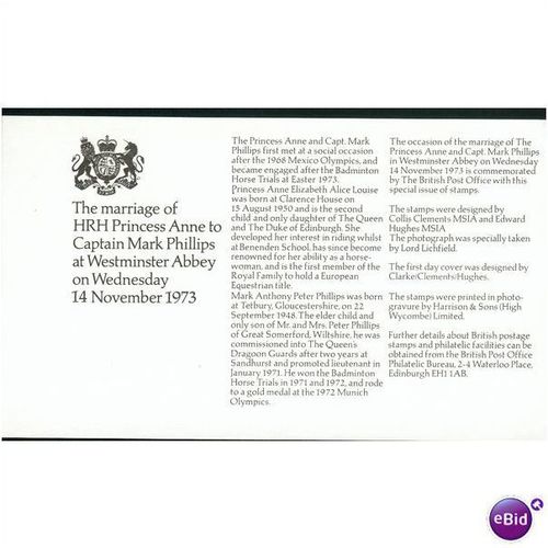 GB FDC 1973 - Royal Wedding - Gloucestershire issue