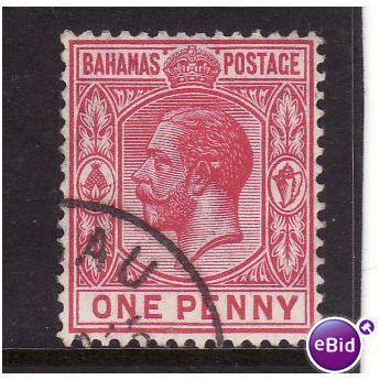 BAHAMAS 1912 1d CARMINE SG 82 FINE USED