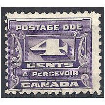 Canada 1933 D16 4c Violet Postage Due Very Fine Used .