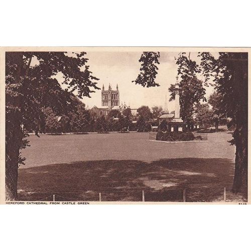 Hereford Cathedral From Castle Green Herefordshire Postcard (HER71211)