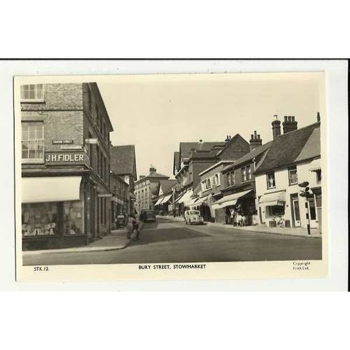 Suffolk STOWMARKET Bury Street Postcard by Frith (STK.12)