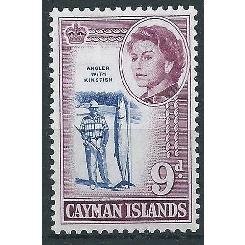 Cayman Islands 1962 SG173 9d Ultramarine & Purple Mounted MInt . . ..
