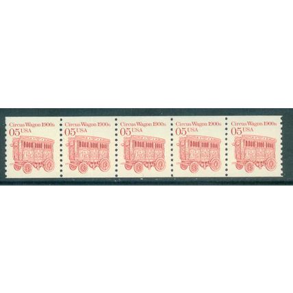 2452v 5c Circus Wagon Fine MNH Dry Gum PNC 1/5 V0654