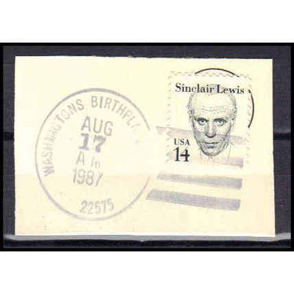 Used 1856 14c Sinclair Lewis Washingtons Birthplace, VA. E2096